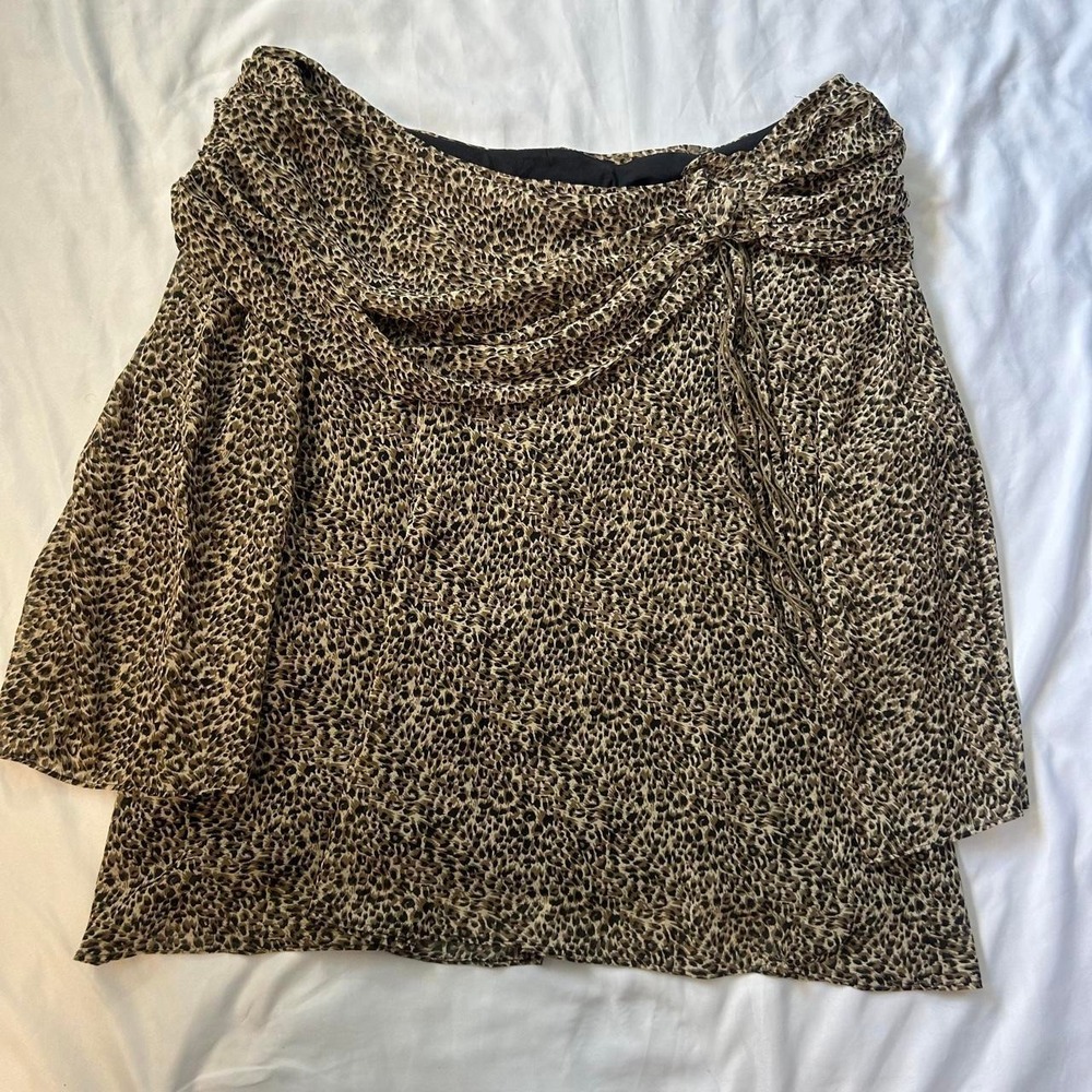 Y2k Mcbling Fairy Layered Leopard Print Skirt